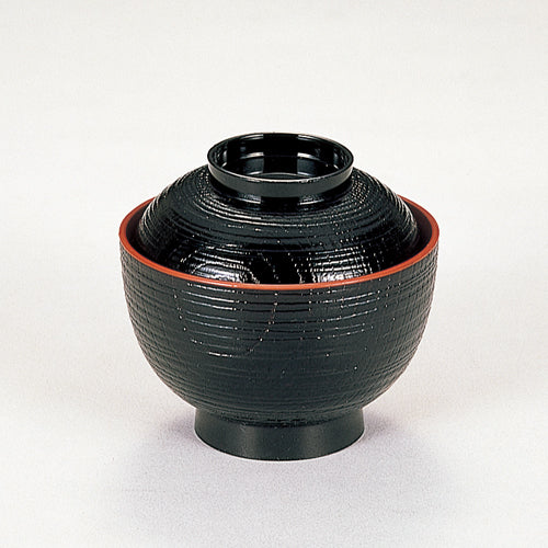 350-60012　華頂椀　黒内朱