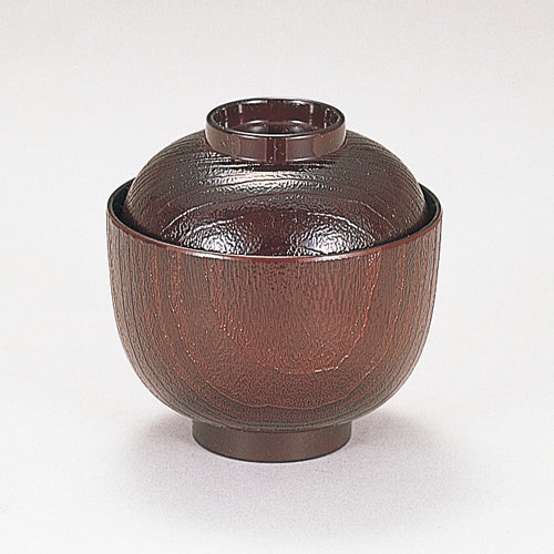 350-56021　木目小吸物椀　タメ内朱