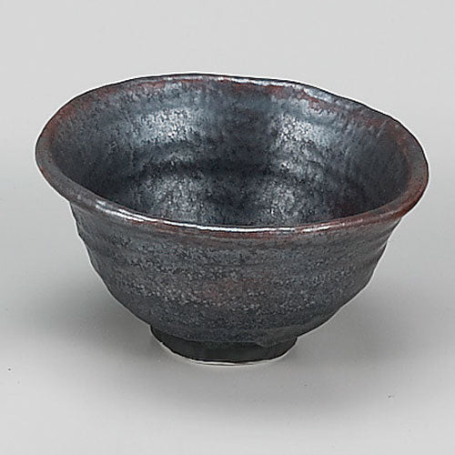 534-10041　変形4.3寸丼　銀彩結晶