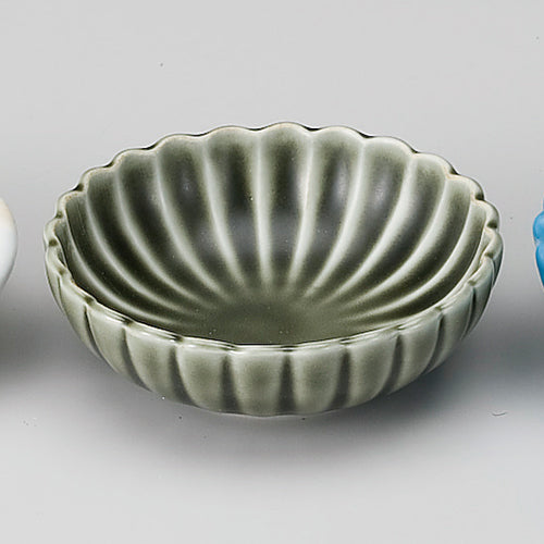 537-101041000　織部菊型鉢