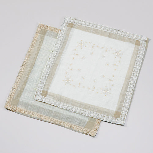 刺繍レース座布団カバー