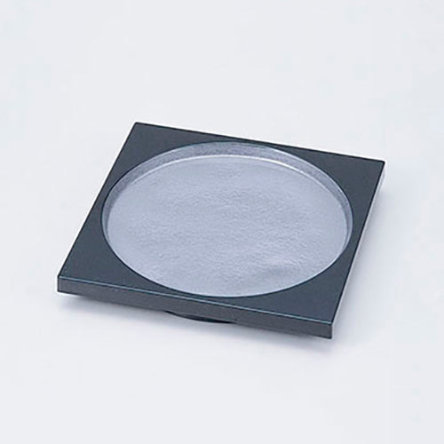 420-21071　瑞芳皿　黒銀流