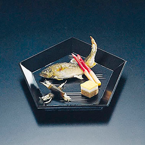 420-23011　五角皿　黒