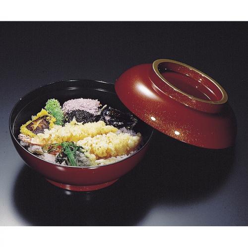 6寸丼　朱梨地内黒