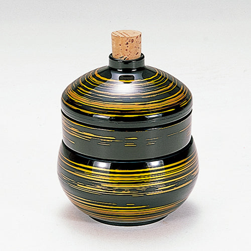 390-11301　茶そば<2段>　金かすり内朱