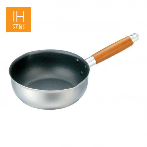 IH　二層鋼フッ素雪平鍋