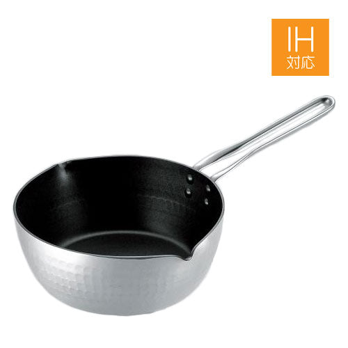 TKG　共柄厚板　IHアルミテフロン雪平鍋　目盛つき