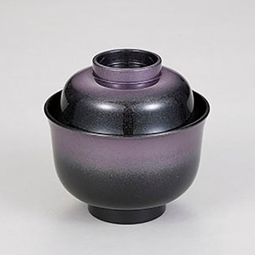 350-40112　弥生椀　紫黒ぼかし