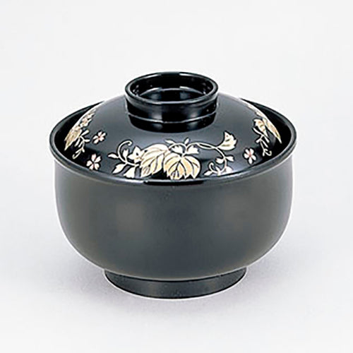 350-48052　松風椀　総黒ツタ