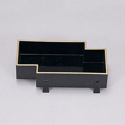 435-29111　ハツ橋盛器　黒天金