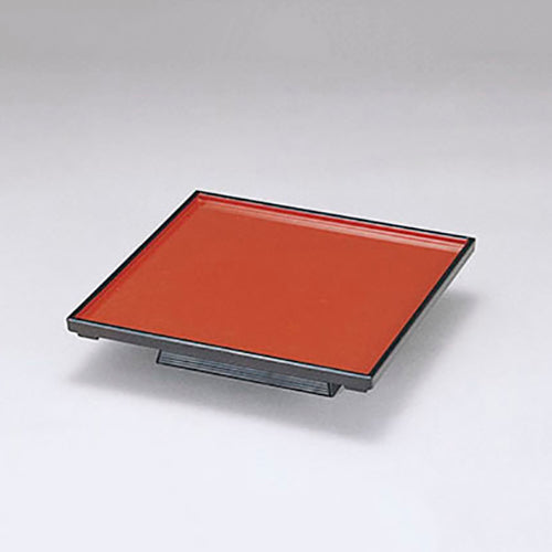 435-37221　7寸高台正角三宝　朱