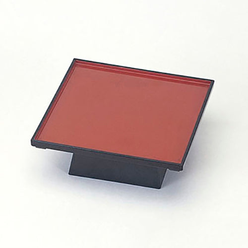 435-38211　8寸高台正角三宝　朱