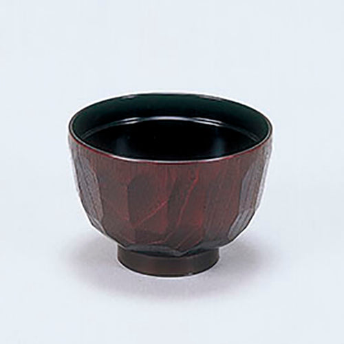 350-66032-01　3.2寸亀甲小吸物椀<厚口>　タメ内黒<身>