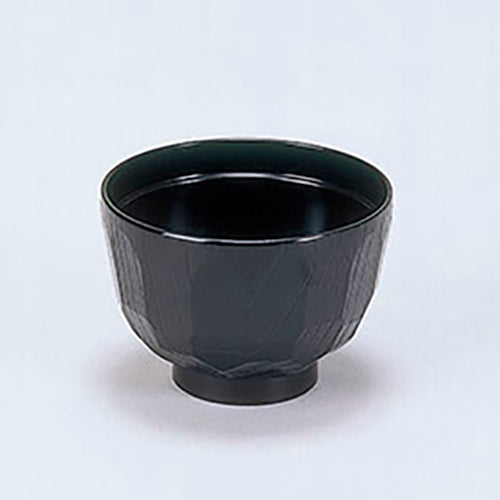 350-66021-01　3.2寸亀甲小吸物椀<厚口>　黒<身>