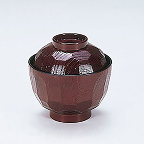 350-66031　3.2寸亀甲小吸物椀<厚口>　タメ内黒