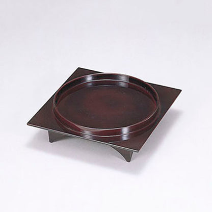 435-59211　高台正角丸皿　タメ