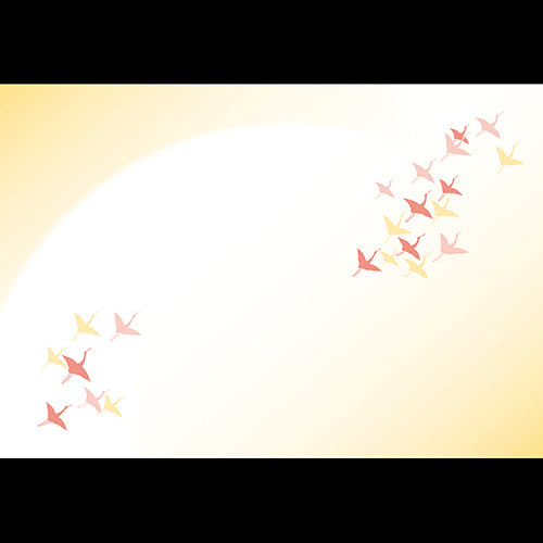 192-10146　尺3雲竜和紙マット　こがね鶴