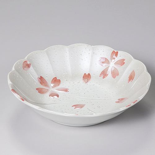 517-00087　パール花友禅　菊型5寸浅鉢