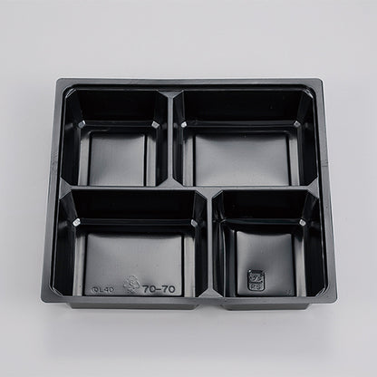 弁当容器　70-70黒椿(ワンピース)<300個入>