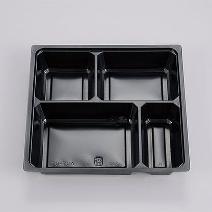 弁当容器　70-70黒椿(ワンピース)<300個入>
