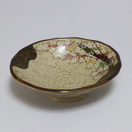 707-10013　土物風竹桜丸向付