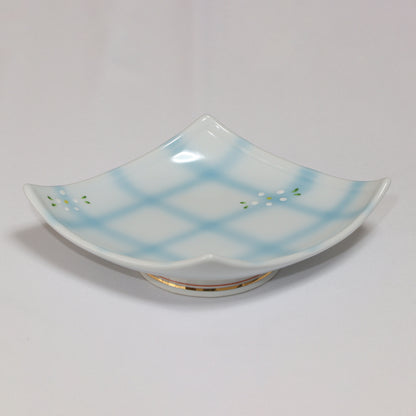 707-10072　格子小花多用皿