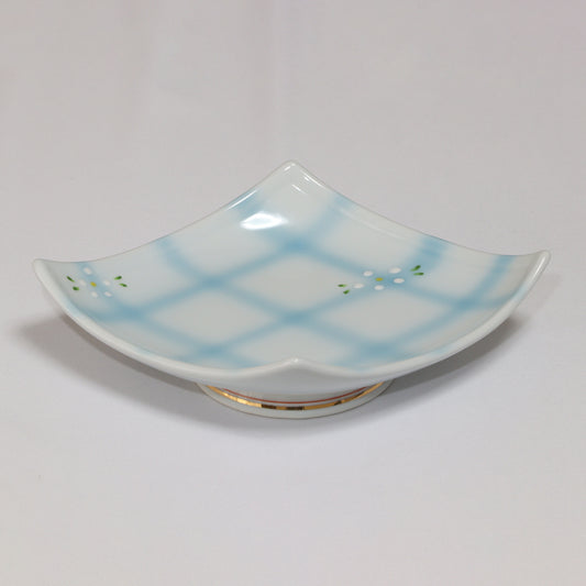707-10072　格子小花多用皿
