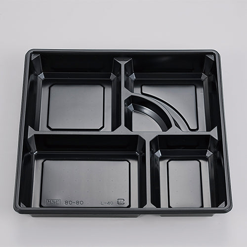 弁当容器　80-80黒椿(ワンピース)<300個入>