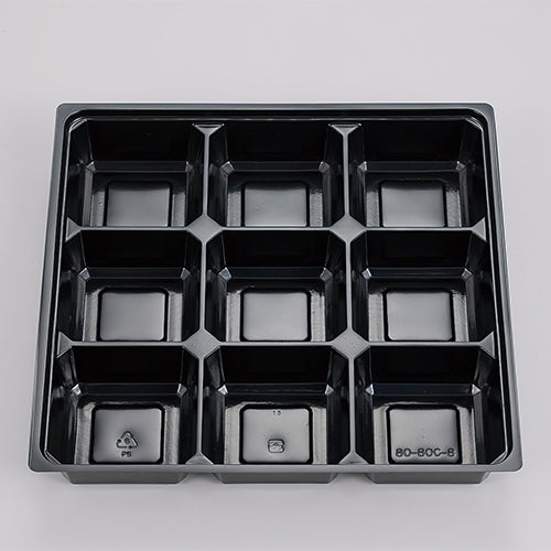 弁当容器　80-80黒椿(ワンピース)<300個入>