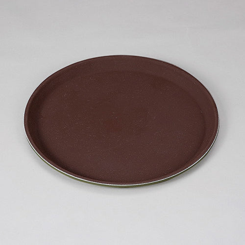 840-26003　ノンスリップ盆　茶　40.5cm