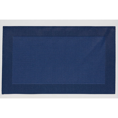 840-30105　ランチョンマット　縫製仕上　TX-31432　渕つき格子　紺