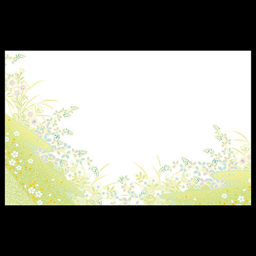 201-10270 38cm上質紙マット 萌黄四季の花