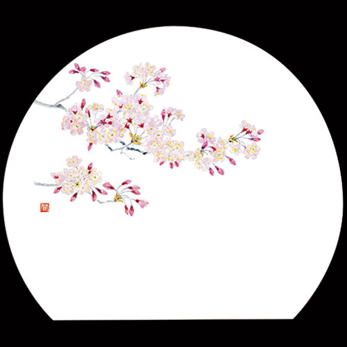 192-40018　半月尺3雲竜和紙マット　新桜(3・4月)