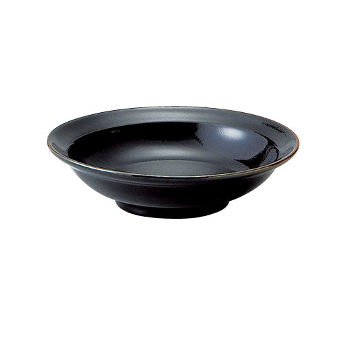 516-00811　柚子黒天目 7.0丸高台皿
