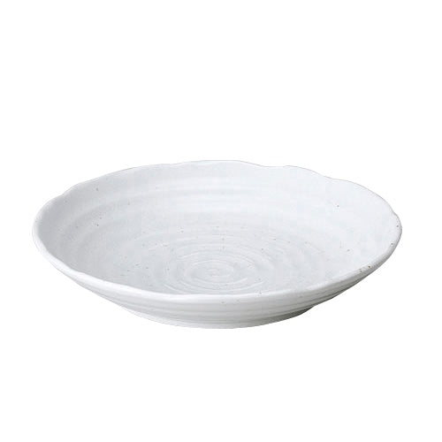 517-00041　粉引釉 7寸深皿
