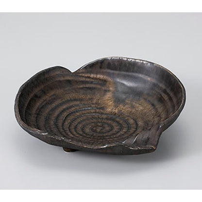 535-00143　金結晶変形8寸鉢