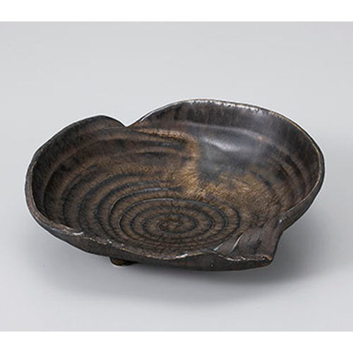 535-00143　金結晶変形8寸鉢