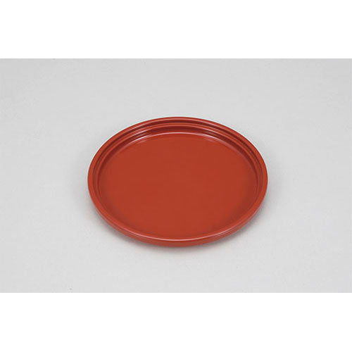 360-21033　清涼飯器用中皿　赤素地、朱
