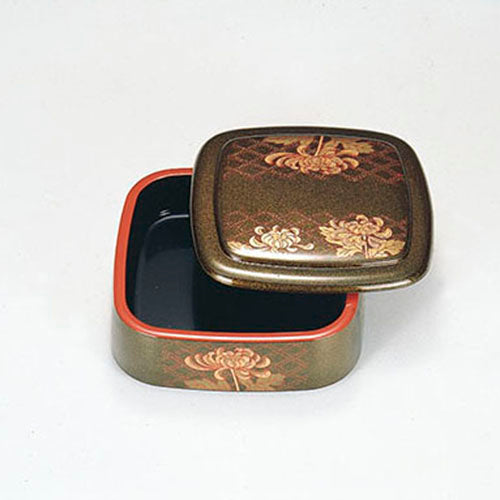400-22038　7寸胴張角桶　蓋　格子菊