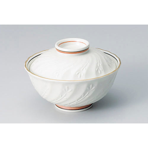 707-10350　流水草花彫小蓋物